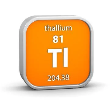 Thallium material sign Stock Photos