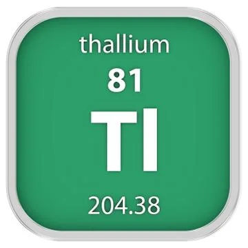 Thallium material sign Foto stock