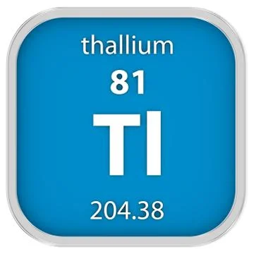 Thallium material sign 스톡 사진