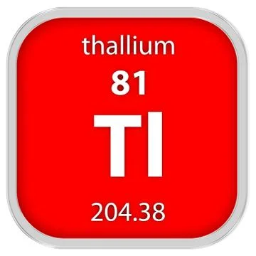 Thallium material sign Stock Photos