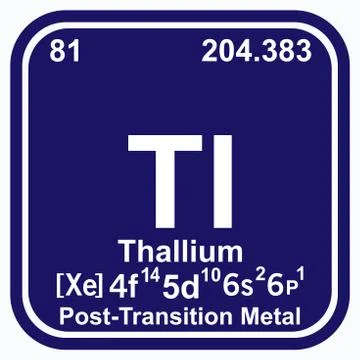 Thallium Periodic Table of the Elements Vector illustration eps 10 Stock Illustration