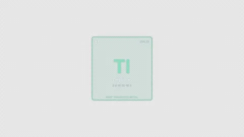 Thallium Tl Periodic Table Element Tile Labeled Animation Video Overlay Alpha 4K Vídeo Stock 339367034