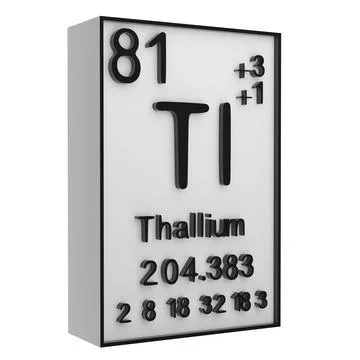 Thallium,Phosphorus on the periodic table of the elements on white blackgro.. イラスト素材