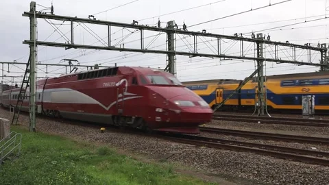 Thalys fast international train 動画素材 162558152
