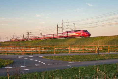 Thalys high-speed train between Amsterdam and Paris Stock Photos