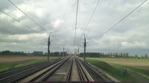 Thalys on highspeed passing train. The Netherlands Stock Footage 48480852
