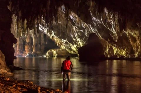 Tham Lod Cave. Foto stock