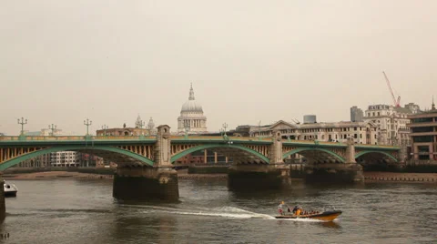 Thames and st pauls Stock Footage 38458479