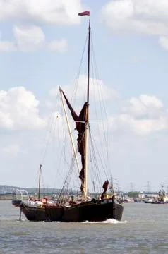 Thames Barge, Tilbury Stock Photos