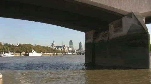 Thames bridge  Stock Footage 606952