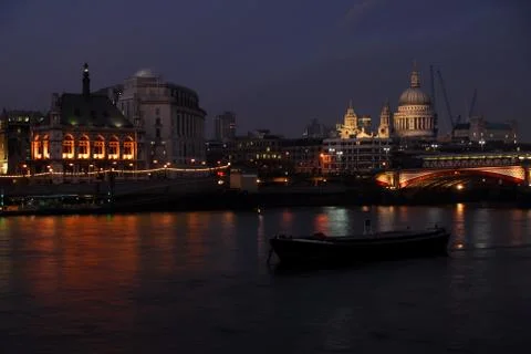 Thames at night Stock Photos