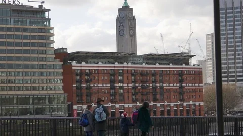 The Thames with Oxo building London Stock Footage 71953953