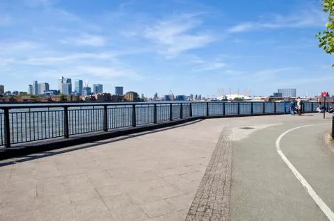 Thames Path in London Stock Photos