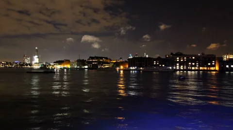 Thames river 01 HD Video stock 1534776