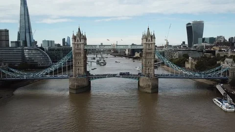 Thames River Aerial Stock Footage 126807387