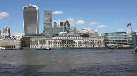 Thames River London Video stock 49258454