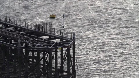 Thames river pier 库存影片 95268515