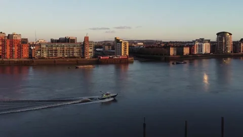 Thames River Police Video stock 145806357