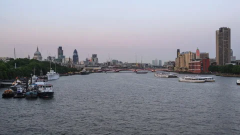 Thames River Time-lapse Stock Footage 279636157