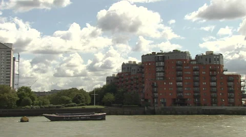 Thames Riverside Buildings Mixed Stock Footage 43426651