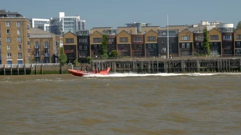 Thames Rocket Tracking Shot Stock Footage 91393981