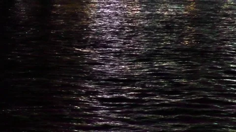 Thames Water at night Stock Footage 75906858