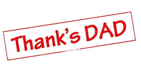 Thank dad Stock Illustration