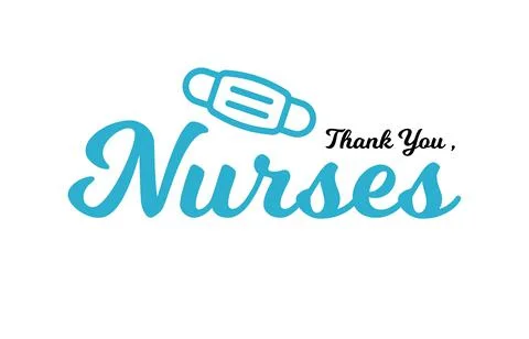 Thank Nurses Vector Template Design Illustration with face mask Stock Illustration