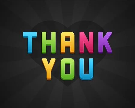 Thank You 3d message text Greeting Card design template 스톡 일러스트