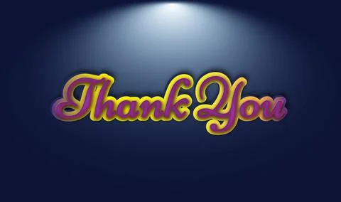 Thank you 3d text effect design, thanks giving template design Stock Illustration