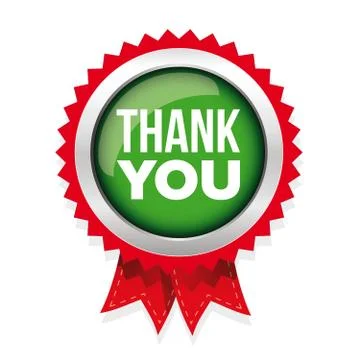 Thank You badge vector Illustrazione stock