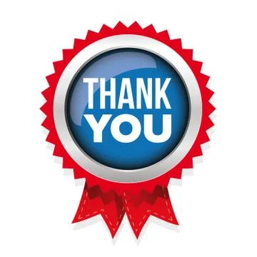 Thank You badge vector Illustrazione stock