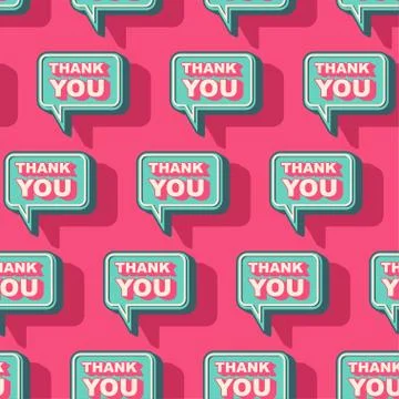 Thank you bubble pattern seamless. Gratitude speech background. vector textur 스톡 일러스트