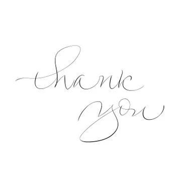 Thank You Calligraphy Stock Illustration