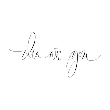 Thank You Calligraphy Stock Illustration