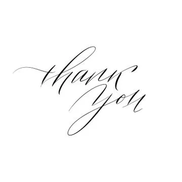 Thank You Calligraphy Stock Illustration