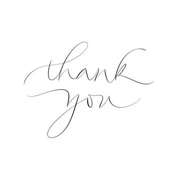 Thank You Calligraphy Stock Illustration