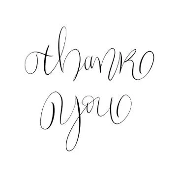 Thank You Calligraphy Stock Illustration