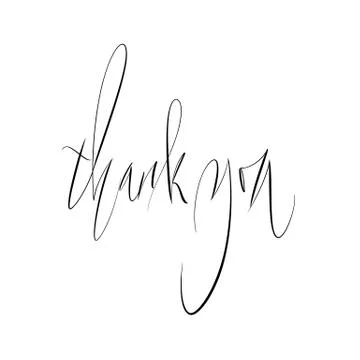 Thank You Calligraphy Stock Illustration
