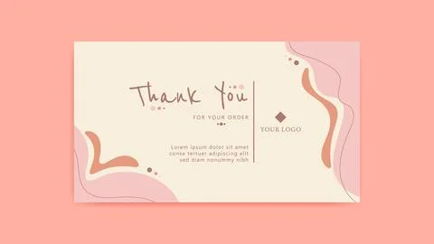 Thank you card template Stock Illustration