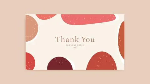 Thank you card template Stock Illustration