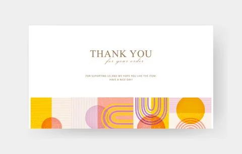 Thank you card template Stock Illustration