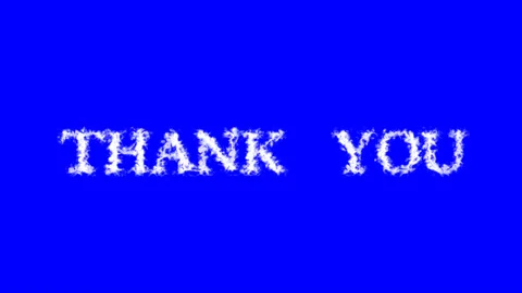 Thank You cloud text effect blue isolated background Stock Footage 138722224