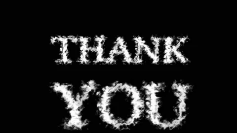 Thank You cloud text effect black isolated background Stock Footage 139639268