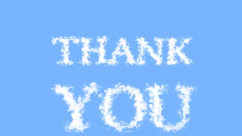 Thank You cloud text effect sky isolated background 스톡 동영상 139639337