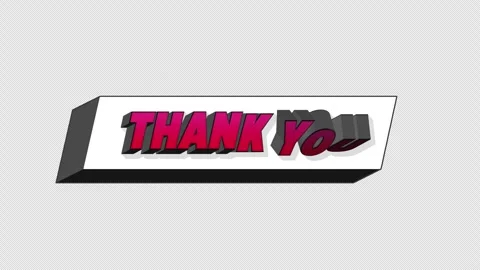 Thank You - Comic Book Title Loop On Alpha Background Video stock 308195806