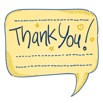 Thank You Comics Bubble Stock Illustration
