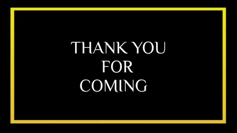 Thank You for Coming Text Animation – Elegant Ending Title Stock Footage 309035113