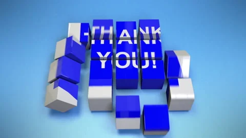 Thank you-Cube Assembly Stock Footage 141114717