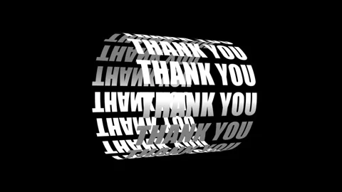 Thank you cylinder text effect animation with black background Stock Footage 289585439